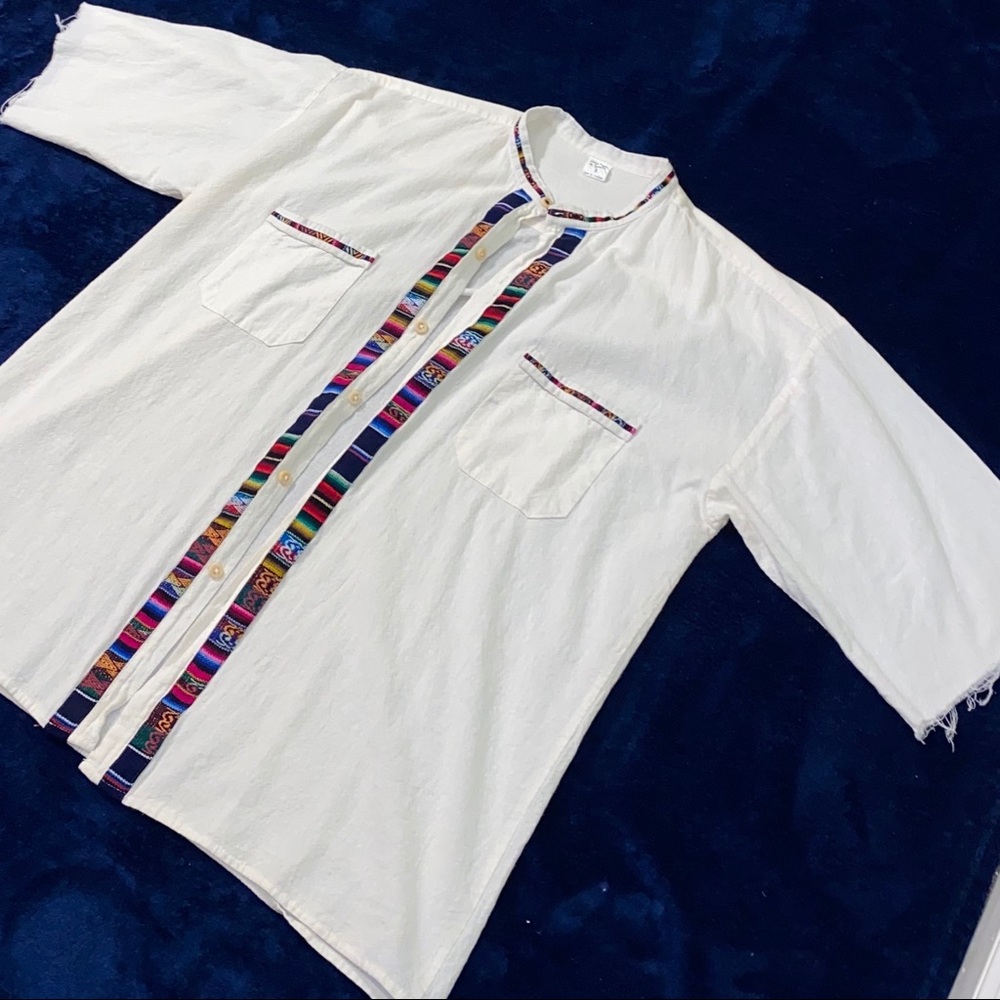 Vintage embroidered button down shirt